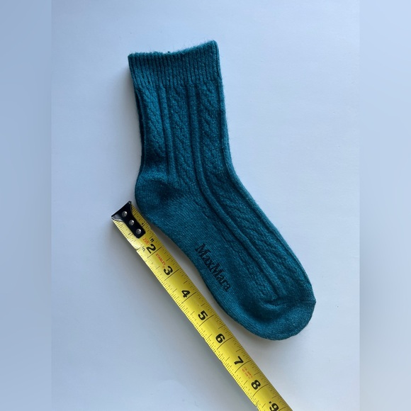 MaxMara Teal Ribbed Wool Socks - Picture 5 of 6